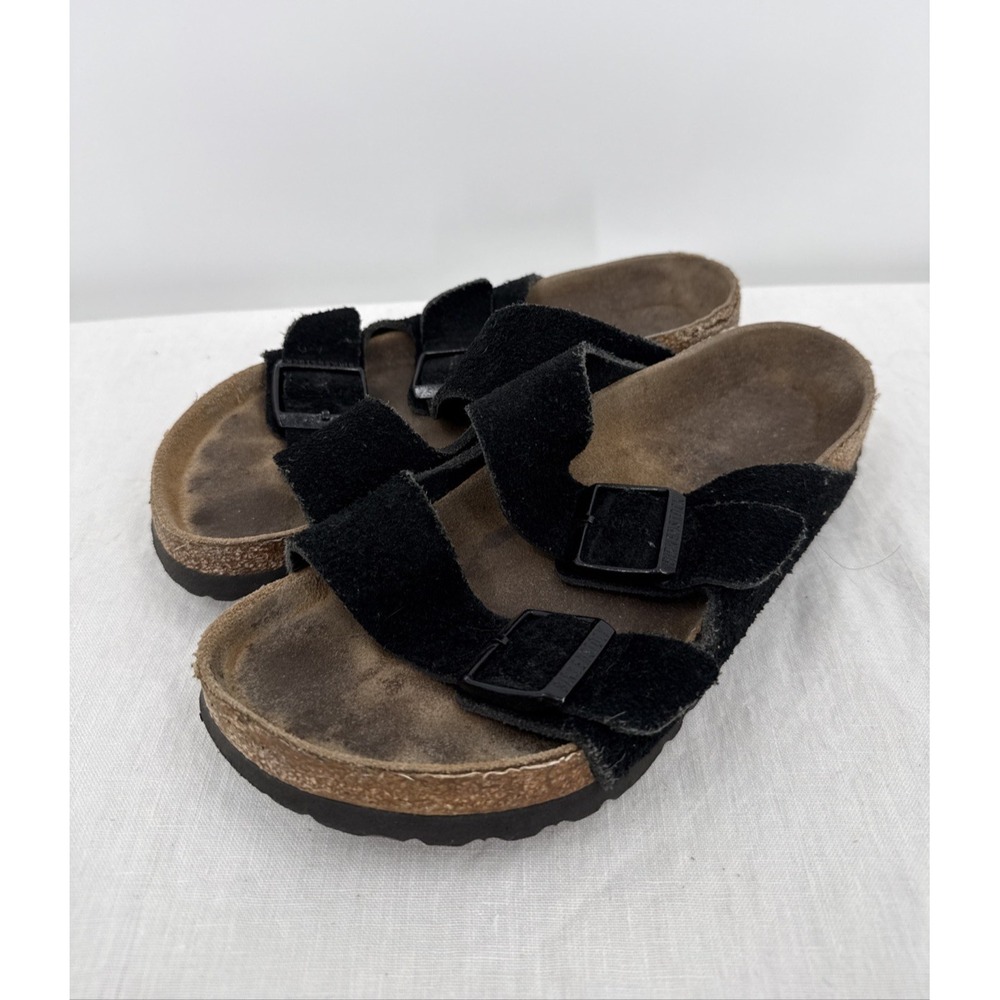 Birkenstock Womens Black Suede Arizona Classic Sandal Size 38/7.5 Boho Comfort